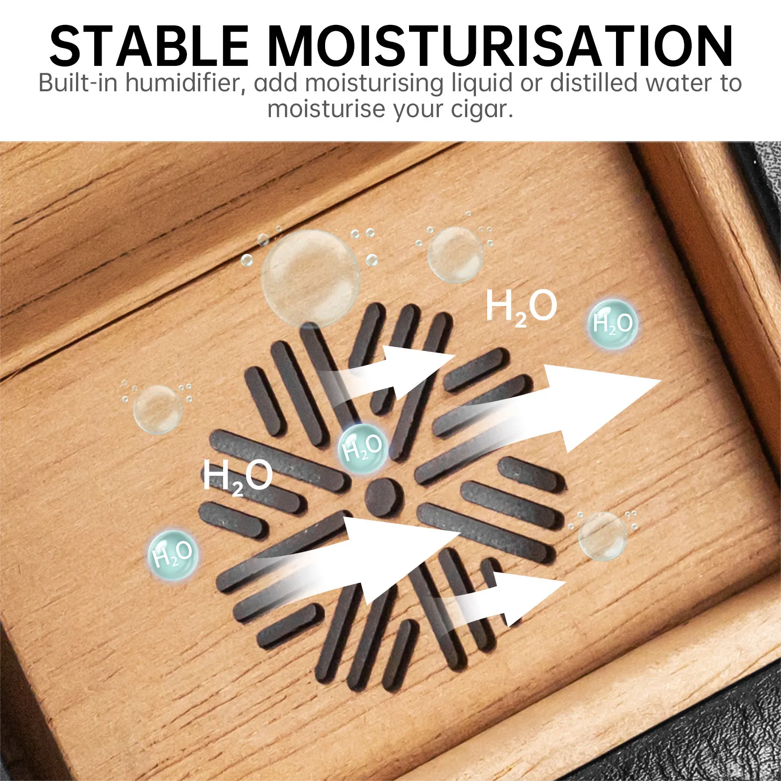 جلد كلاسيكي مطلي بالجلد مبطن من خشب الأرز 6 عبوات محمولة مقاومة للرياح ومتعددة الاستخدامات