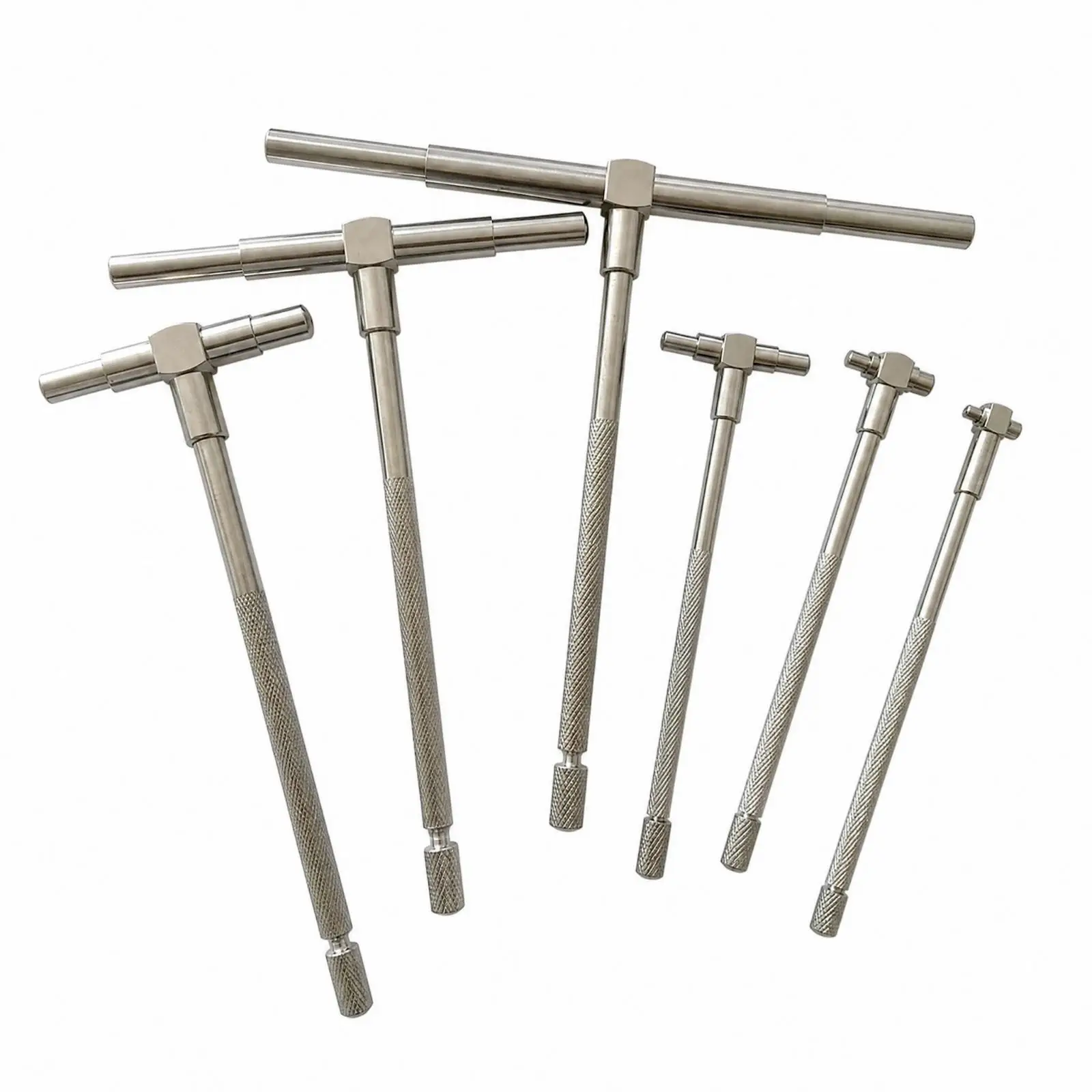6 Pieces Machinist Tool Precision Nickel-Plated Telescoping Gauge Telescoping Gauge with Spring-Loaded Plungers Adjustable