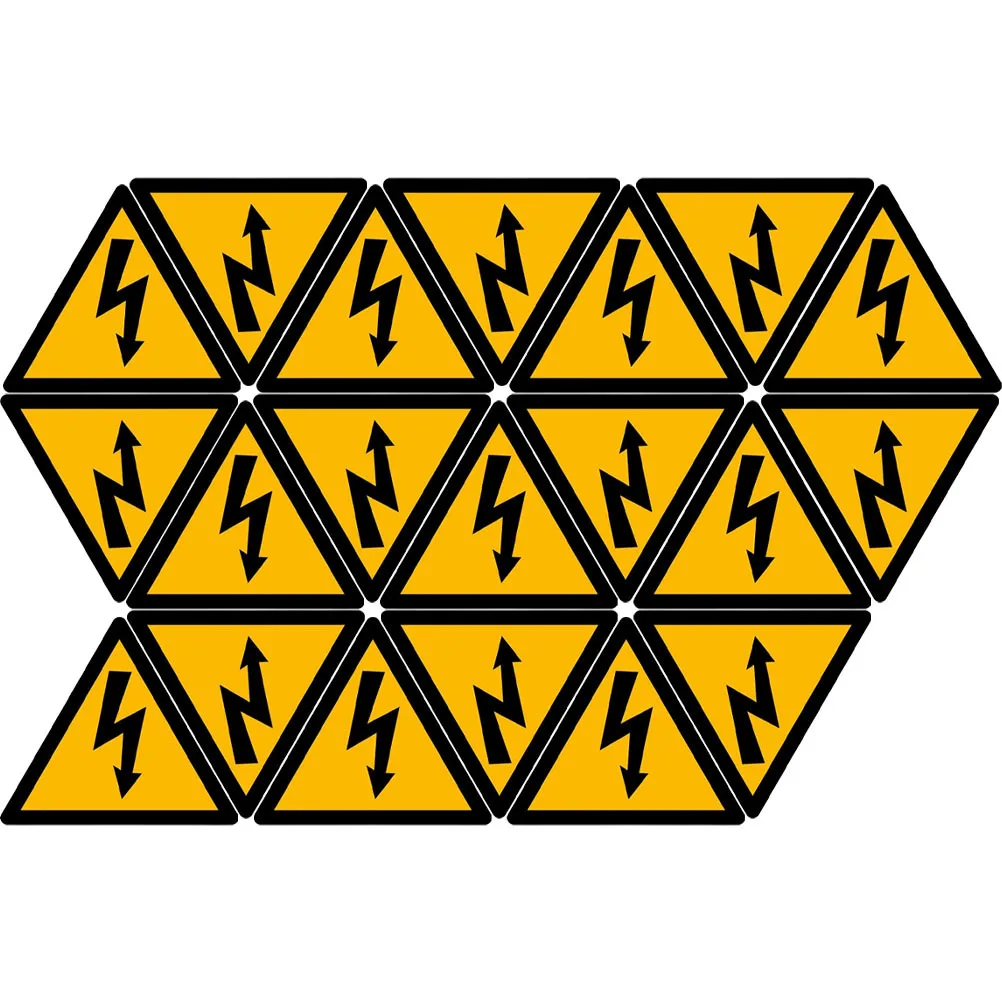 20pcs Electric Shocks Warning Sticker High Voltage Safety Decal For Electrical Panel Box Equipment Indoor Outdoor Traffic