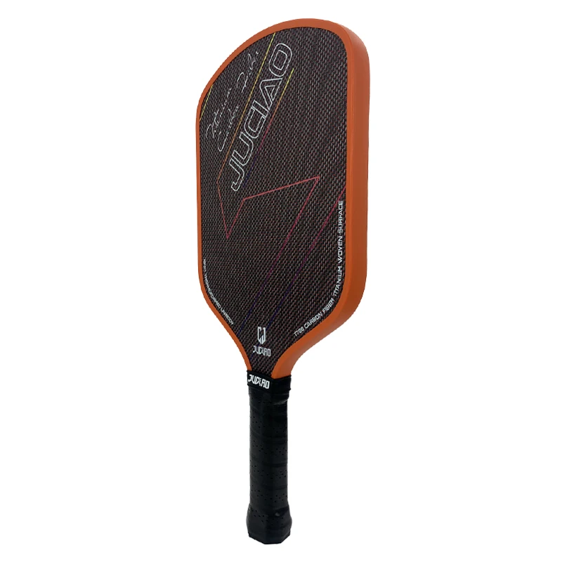 JUCIAO-paleta de Pickleball de titanio, pelotas de Pickleball de fibra de carbono para girar y controlar, bordes inyectados de espuma, Pickleball termoformado