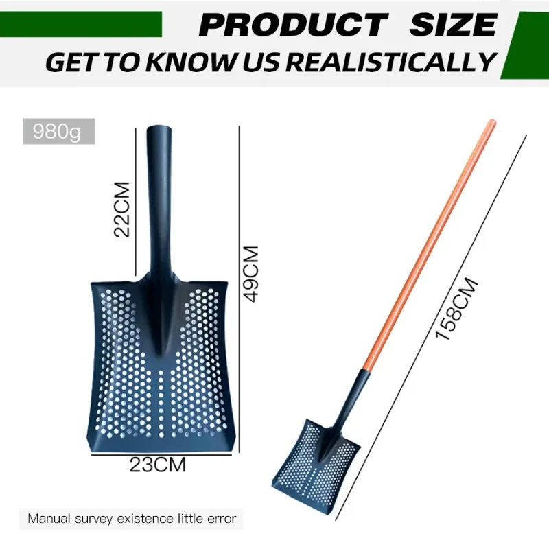 

Agricultural Outdoor Tools New Design Garden Shovel and Spade with Hole for Cleaning Stables and Henhouses