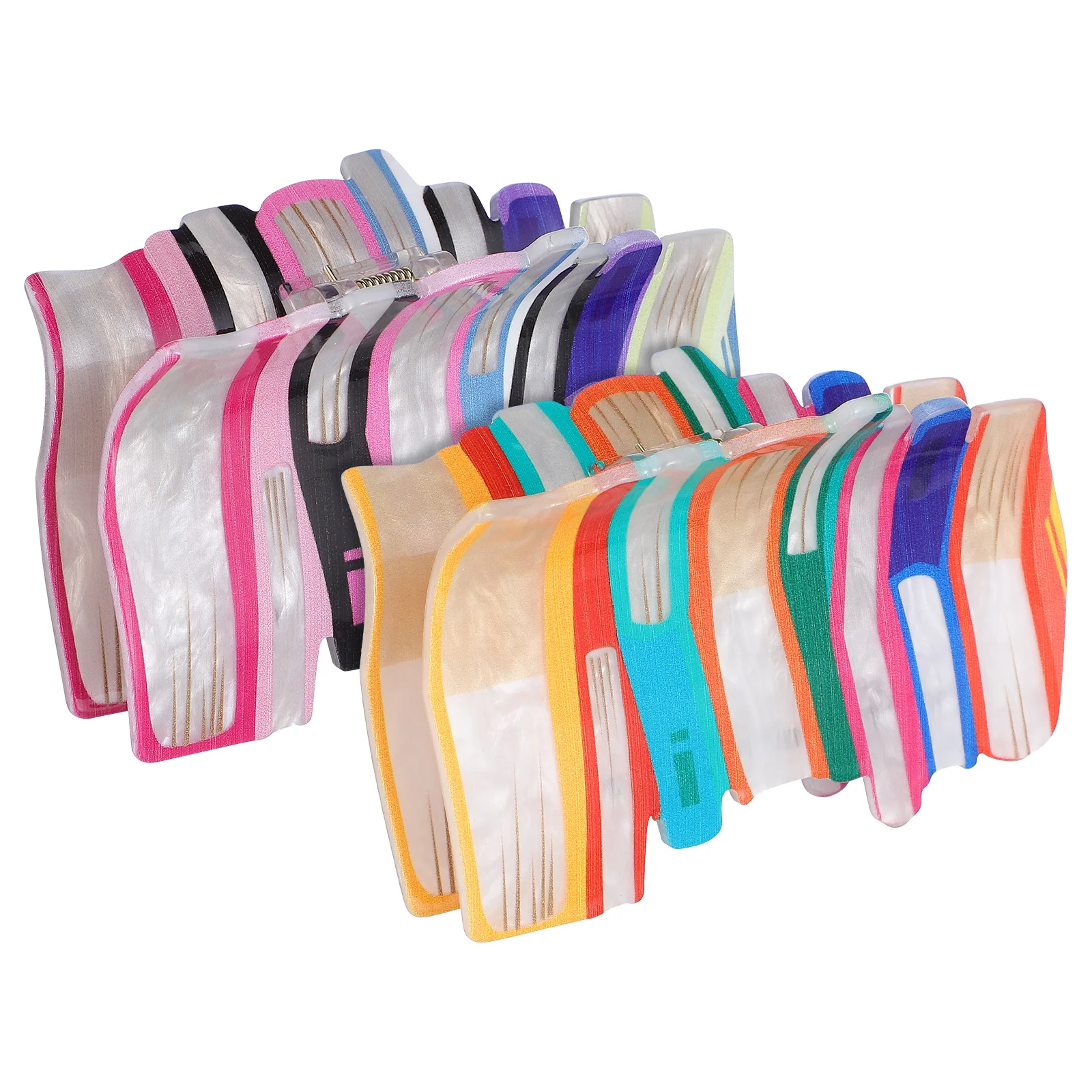 

2Pcs Creative Bookshelf Hair Claw Clips Eye Catching Design Ideal for Teachers and Book Lovers Stylish Present