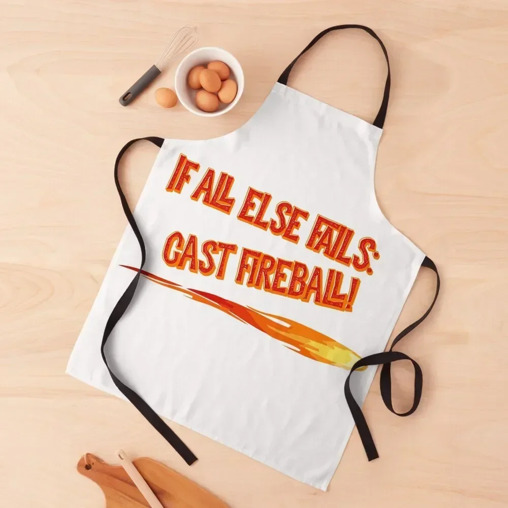 If all else fails: Cast fireball! Apron Kitchen Man cleanings Men'ss For Home Accessories Apron