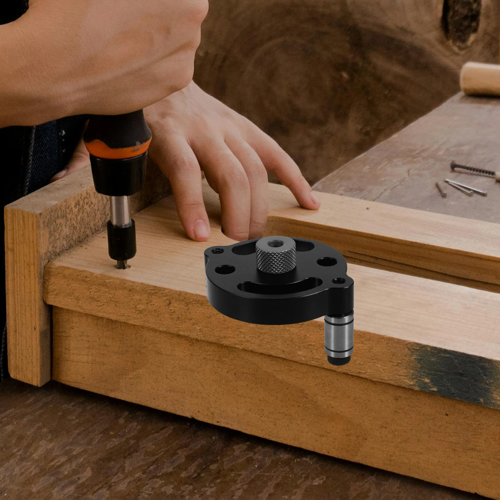 

Woodworking Hole Locator Drill Jig Center Dowel Drilling Guide Punch Tool Adjustable Portable DIY Precision Accurate Efficient