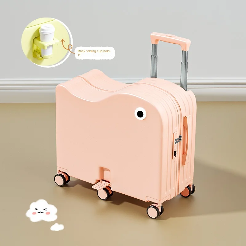 Maleta infantil con asa, equipaje pequeño y nuevo modelo con seis ruedas y cerradura de combinación, maleta para niños