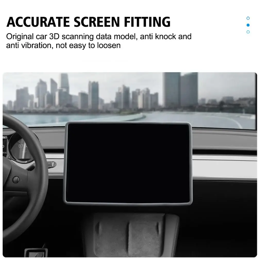 Center Screen Silicone Protective Cover for Tesla Y Frame Edge Cover Central Control Navigation Screen Protective Q0G7