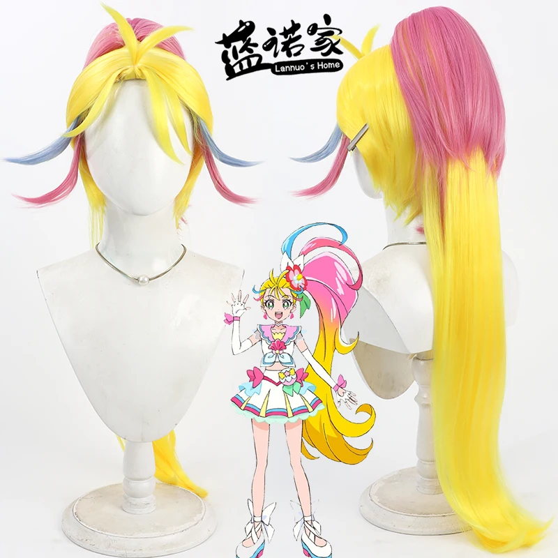 

Natsuumi Manatsu Cosplay Wigs Tropical Rouge! Futari Wa Pretty Cure Cure Summer 90cm Wig Heat Resistant Synthetic Hair
