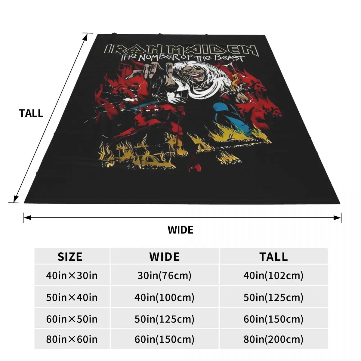 Iron Maidens Blankets Camping Flannel Throw Blanket For Couch Chair Warm Custom Quality Bedspread Gift