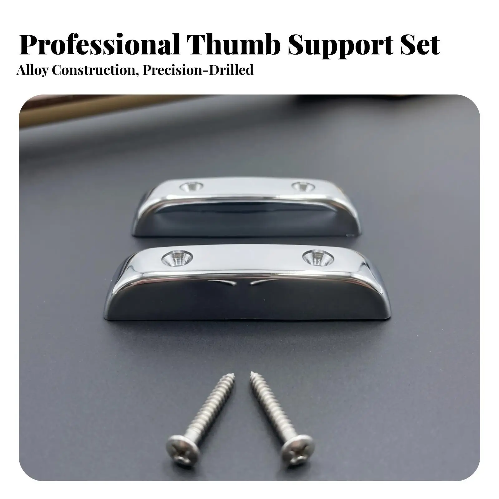 Plastic Bass Thumb Support Finger Rest Ergonomic Guitar Accessory with Screws for Stable Hand Position