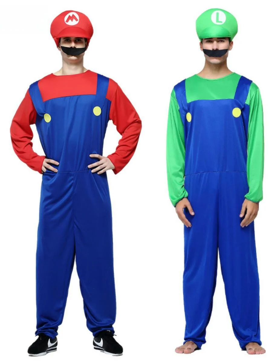 

Новый костюм на Хэллоуин, костюм для выступлений, мужская версия, водопроводка, наряд Мэри, материал из полиэстера, одежда для выступлений на сцене