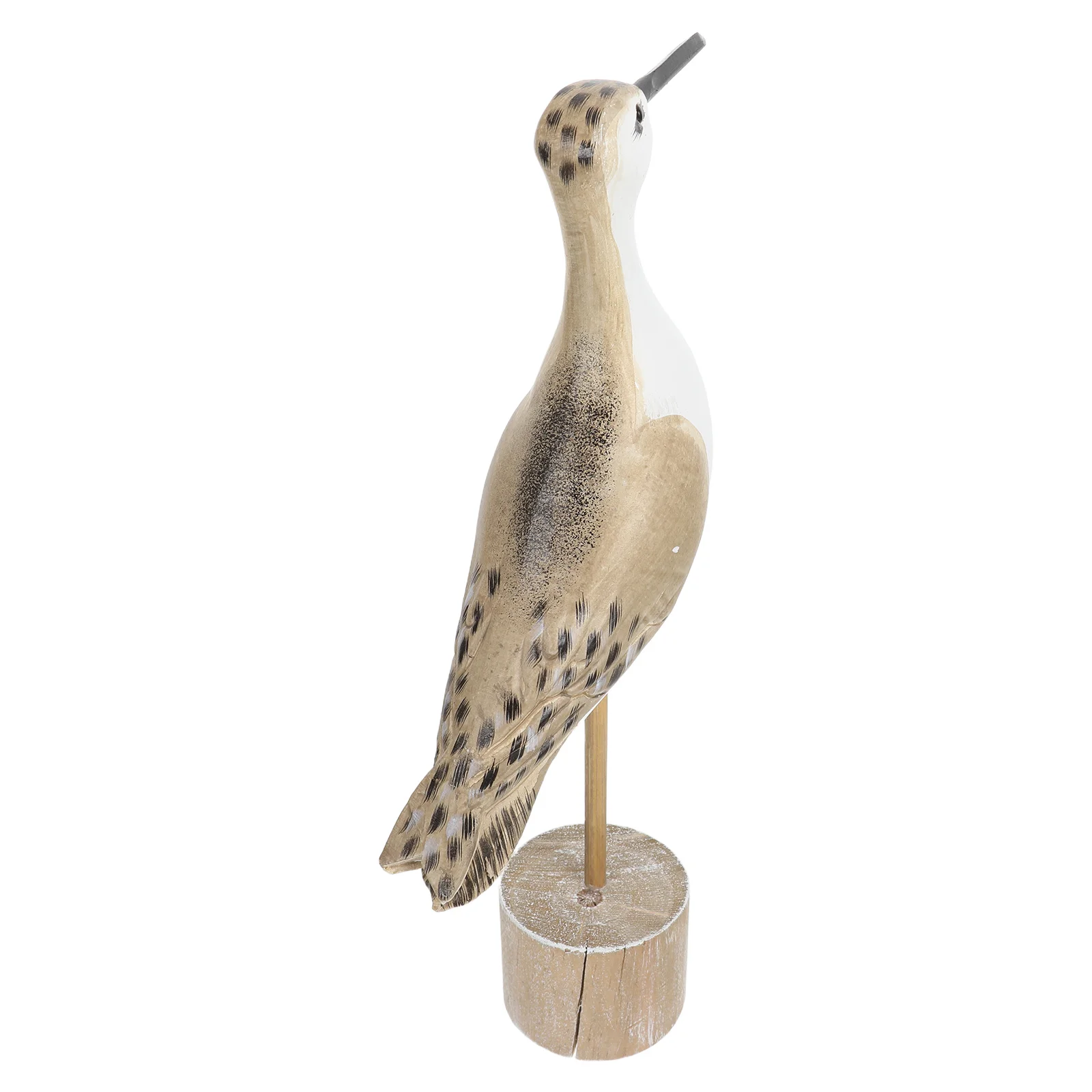 

Wooden Seagull Mediterranean Bird Sculpture For Beach Home Garden Table Decor Coastal Desktop Decoration