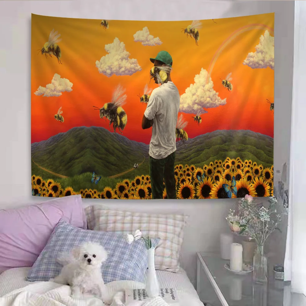 Rapper T-Tyler The C-Creator Colorful Tapestry Wall Hanging Home Decoration hippie bohemian decoration divination Wall Art Decor