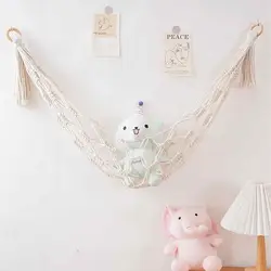 Net organizador stuffed animal berçário crianças quarto grande capacidade de malha macio espaço economia playroom brinquedo rede armazenamento titular