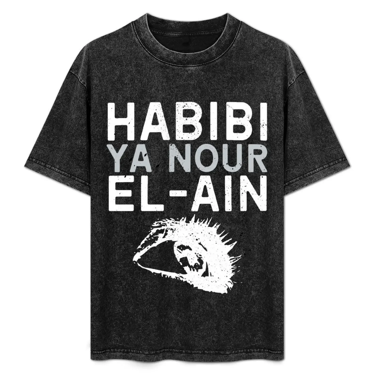

Habibi Ya Nour El-Ain T-Shirt summer tops summer 2025 blue archive mens vintage t shirts