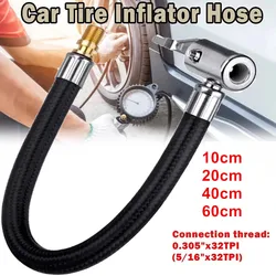 Inflatable Pump Extension Hose Car Pump Adapter Connector Auto Compressor Tyre Fitting Kit Air Chuck Inflator Tube Valve Clip