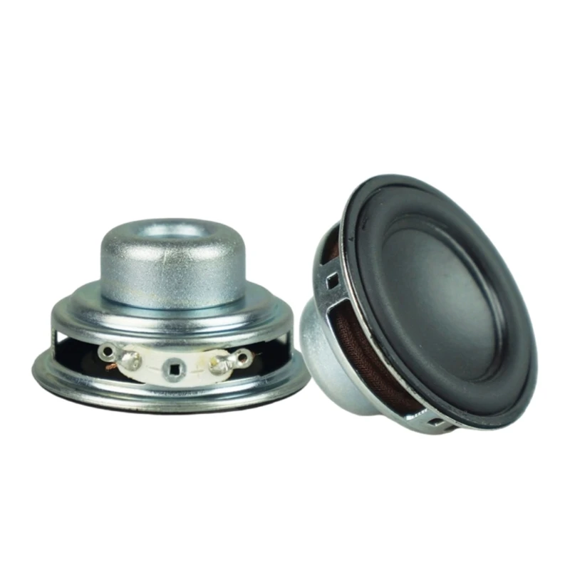 2Pcs 45mm 4Ohm 8W Subwoofer Multimedia Portable Speakers Sound Amplifier Loudspeaker Inner Rubber Side Speakers