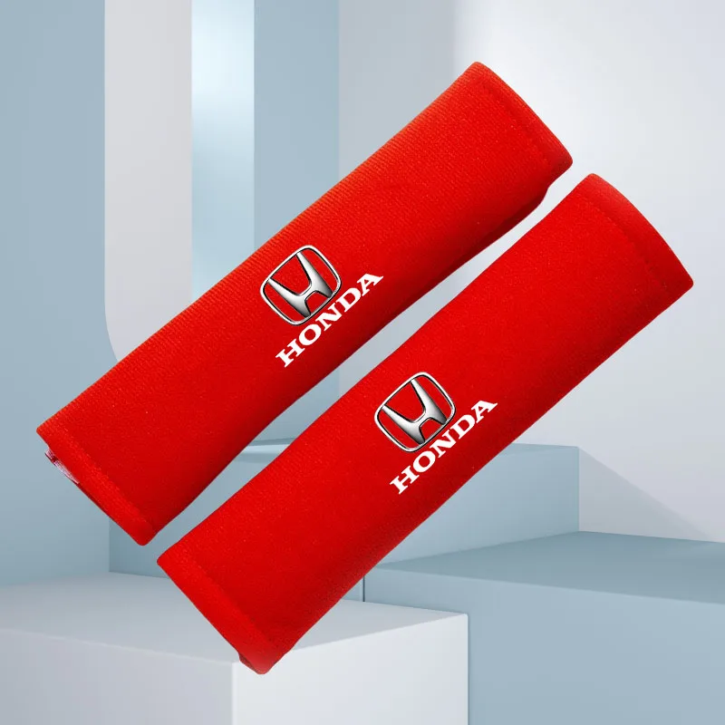 

2Pcs Seat Belt Plush Shoulder strap Covers Car Shoulder Pad for Honda Civic Accord City Fit Mugen CR-V HRV Odyssey Accessories