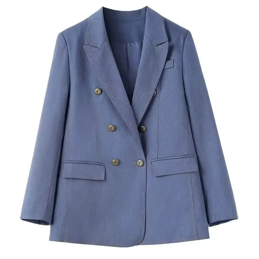 Giacca da abito casual allentata da donna alla moda e di fascia alta da donna Nuova tendenza Autunno 2025 Cappotto blazer elegante doppiopetto