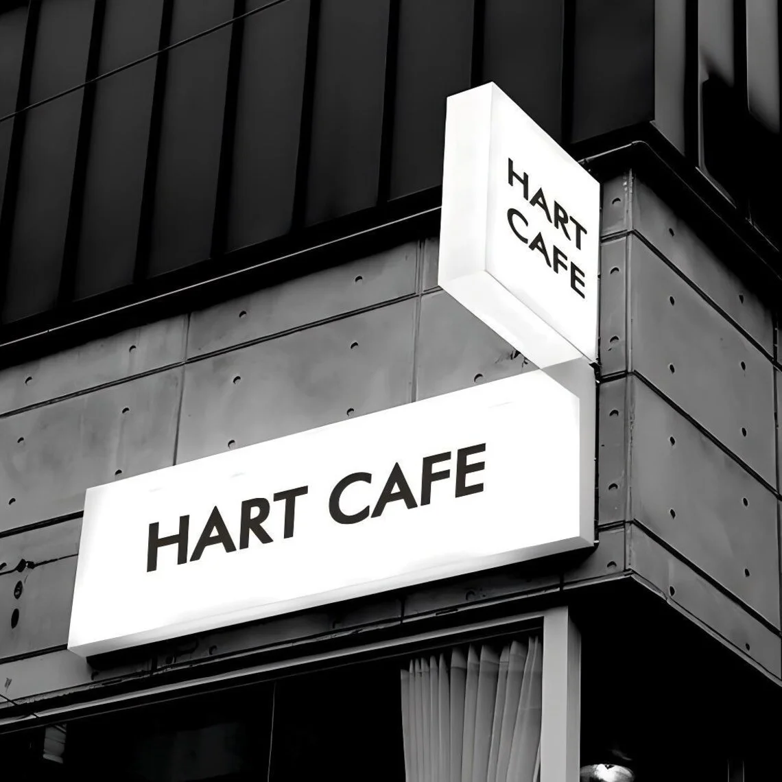 صندوق إضاءة LED لافتات الشارع مستطيلة مزدوجة الجوانب صندوق تسجيل مطبوعة شعار علامة مقهى علامة صالون تجميل واجهة المتجر تسجيل في الهواء الطلق #2