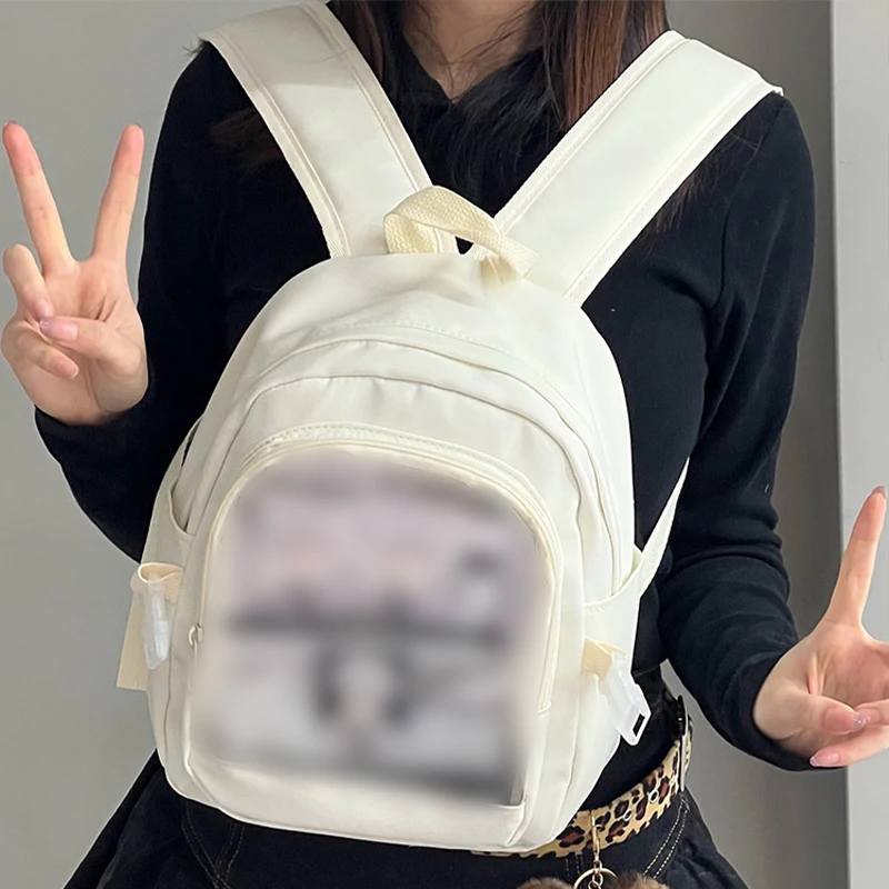 Mini Backpack Women New 2024 Kawaii Itabag Girls With Badges Display Plate Backpack Women Transparent Ita Bag JK Lolita Bag Girl