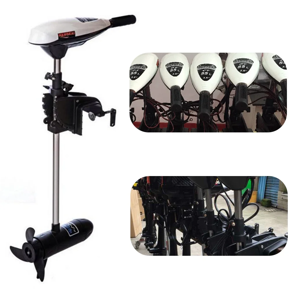 Outboard Motor 2-Stroke Fishing Boat Engine Water Cooling 65LBS Thrust Electric Trolling Motor Outboard Motor Fishing Boat