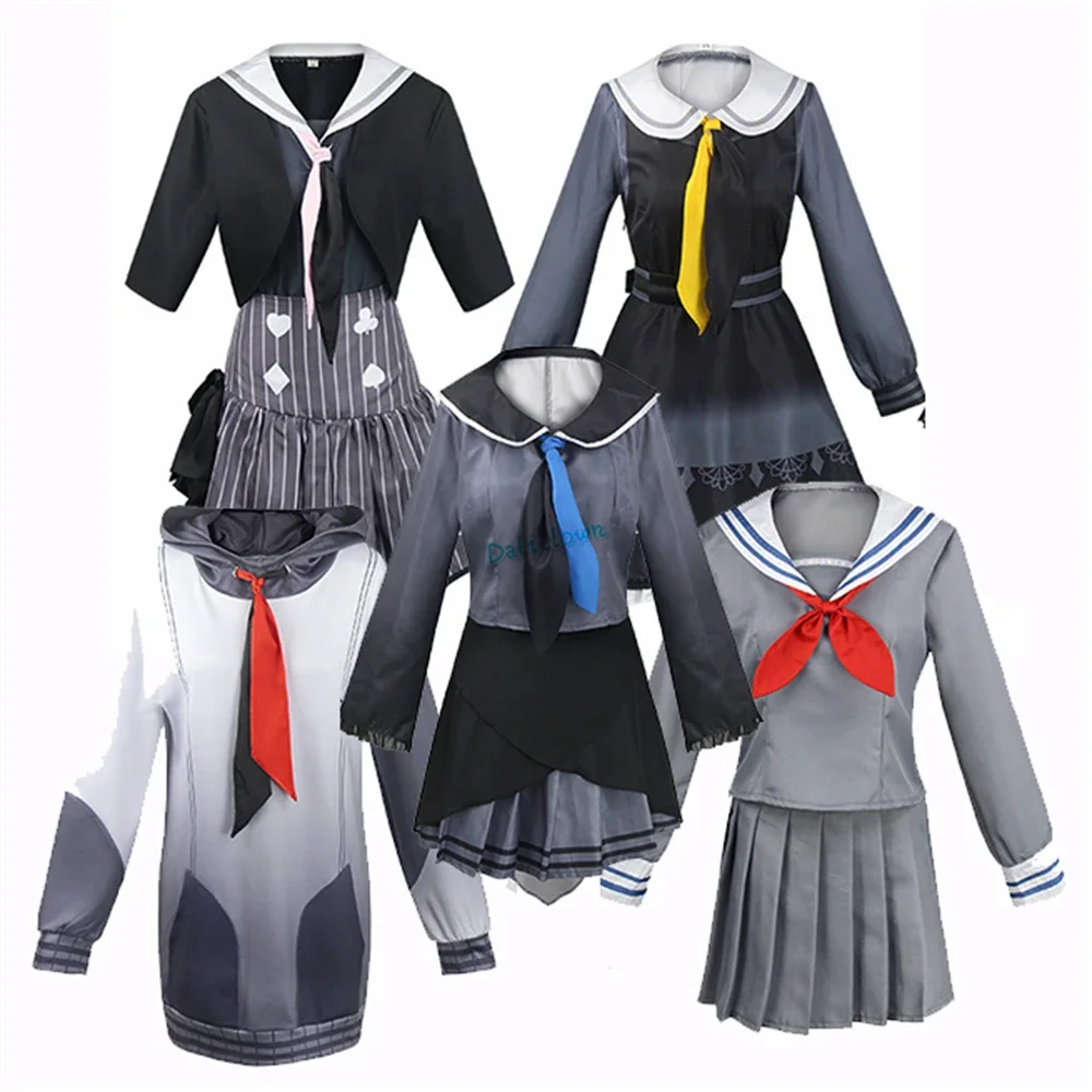 Anime Project Sekai Colorful Stage feat Asahina Mafuyu Akiyama Mizuki Yoisaki Kanade Ena Halloween Uniform Wig Cosplay Costume