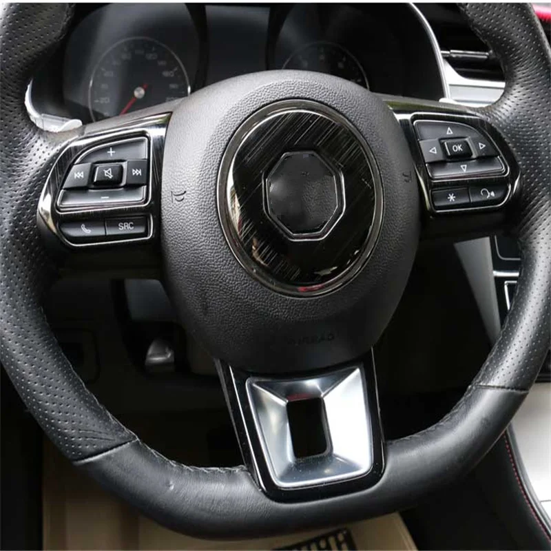 Car Steering Wheel Trim Control Button Frame Cover Steering Wheel Frame Decoration Cover Trim For MG MG5 MG6 HS ZS GS 2017- 2022