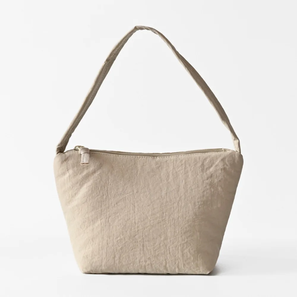 

Fashion Korean Style Nylon Handbag Pure Color All-match Tote Bag Large Capacity Simple Cloth Shoulder Bag Girls