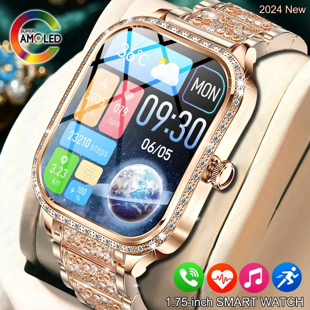 Nowy damski smartwatch z zakrzywionym ekranem Męskie zegarki Bluetooth Sportowe damskie zdrowie fizyczne IP68 Lady Smart Watch dla Androida iOS