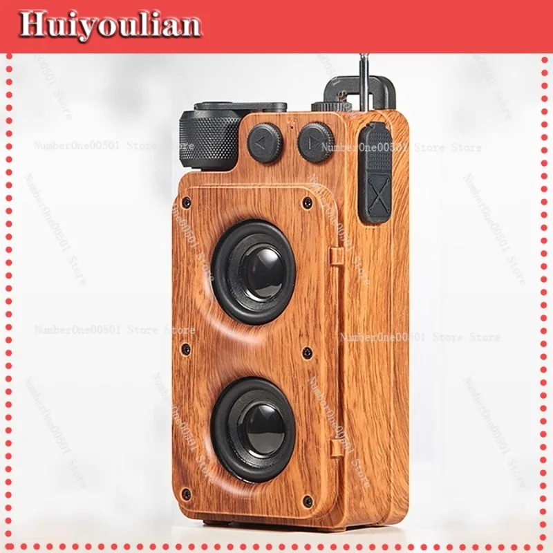 AS22 Universal Bluetooth Audio Retro Radio Dual Speaker Subwoofer Home Audio