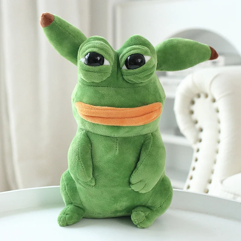 1pc 25cm Ugly Sad Frog Doll Cosplay Anime Stuffed Toy Sad Big Eyes Frog Pepe Pluche Pillow Cute Kids Birthday Gifts