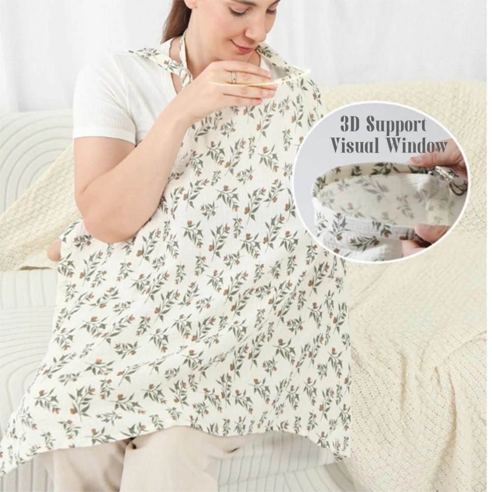 2 in 1 母親用授乳カバー 快適な露出防止授乳ブランケット 調節可能なコットン製母親用授乳エプロン アウトドア