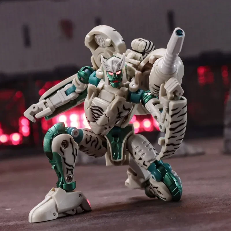 Transformed Toy BW RT-04 Strengthened Small Proportion White Tiger Action Character Robot Model Original Box Collection Gift