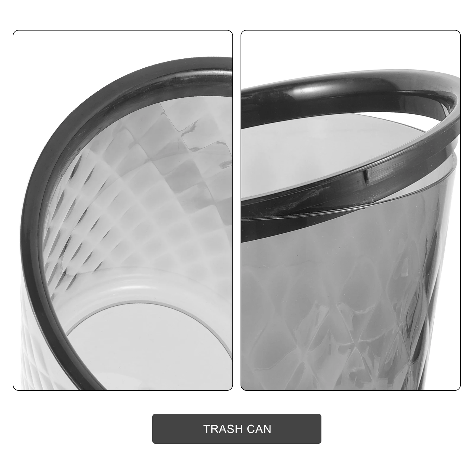 

Large Capacity Trash Can Pressure Ring Household Garbage Bathroom Kitchen White Office Simple Stylish Waste Container Easy Clean