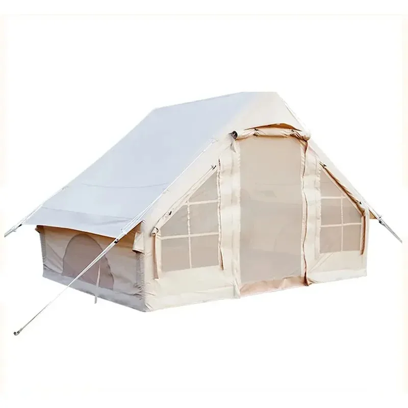 

Outdoor Waterproof Sun Shelter Hiking Traveling Cotton Inflatable Tent Larger Camping Portable Retro Air