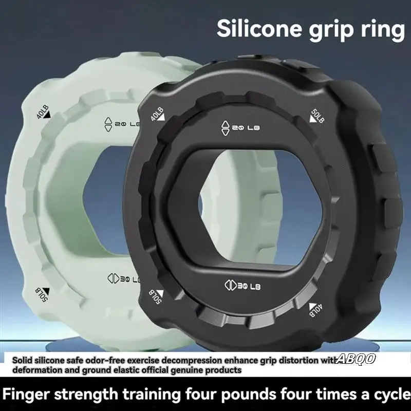 

2PCS Fitness Finger Gripper Ring Silicone Hand Muscle Strengthener Ring Wrist Finger Trainer Exercise