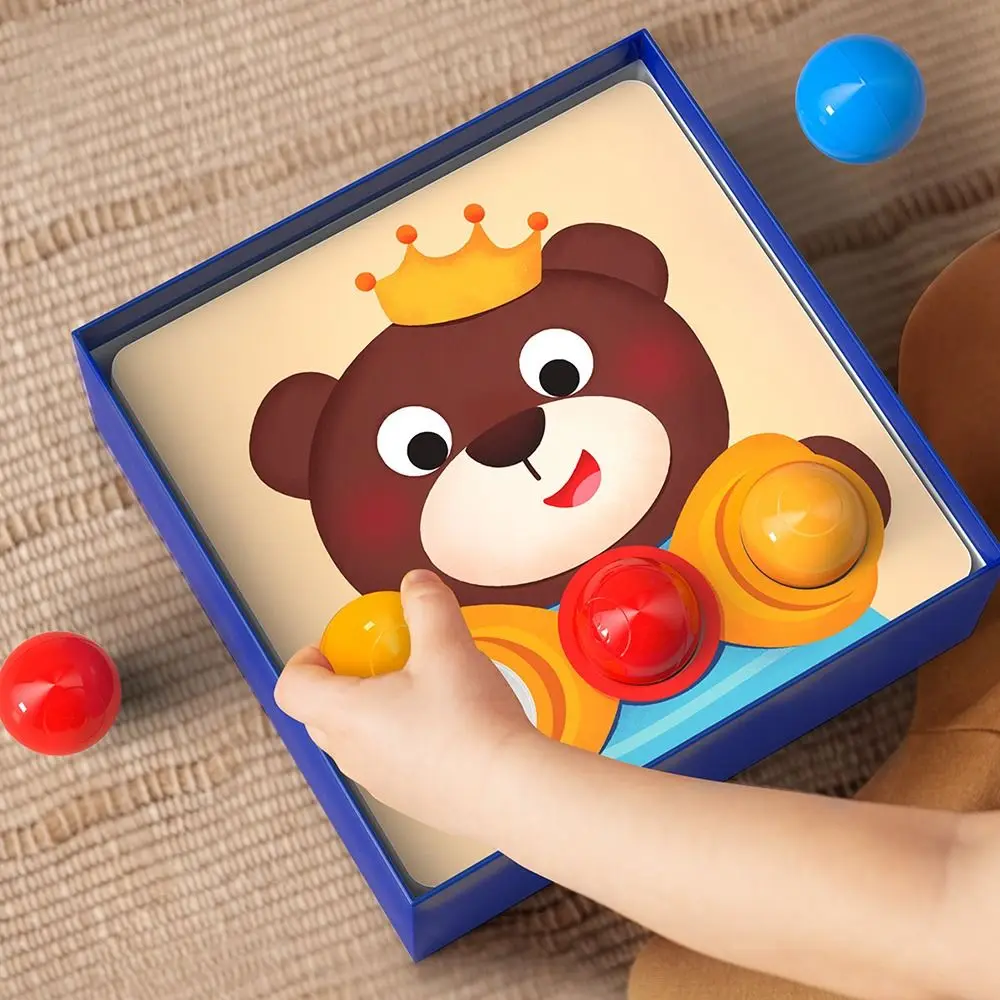 Gioco di puzzle per ordinamento di colori multicolori 30 temi Modello di cartone animato Puzzle per unghie a fungo Giocattolo per puzzle Gioco per famiglie Idea con pulsanti