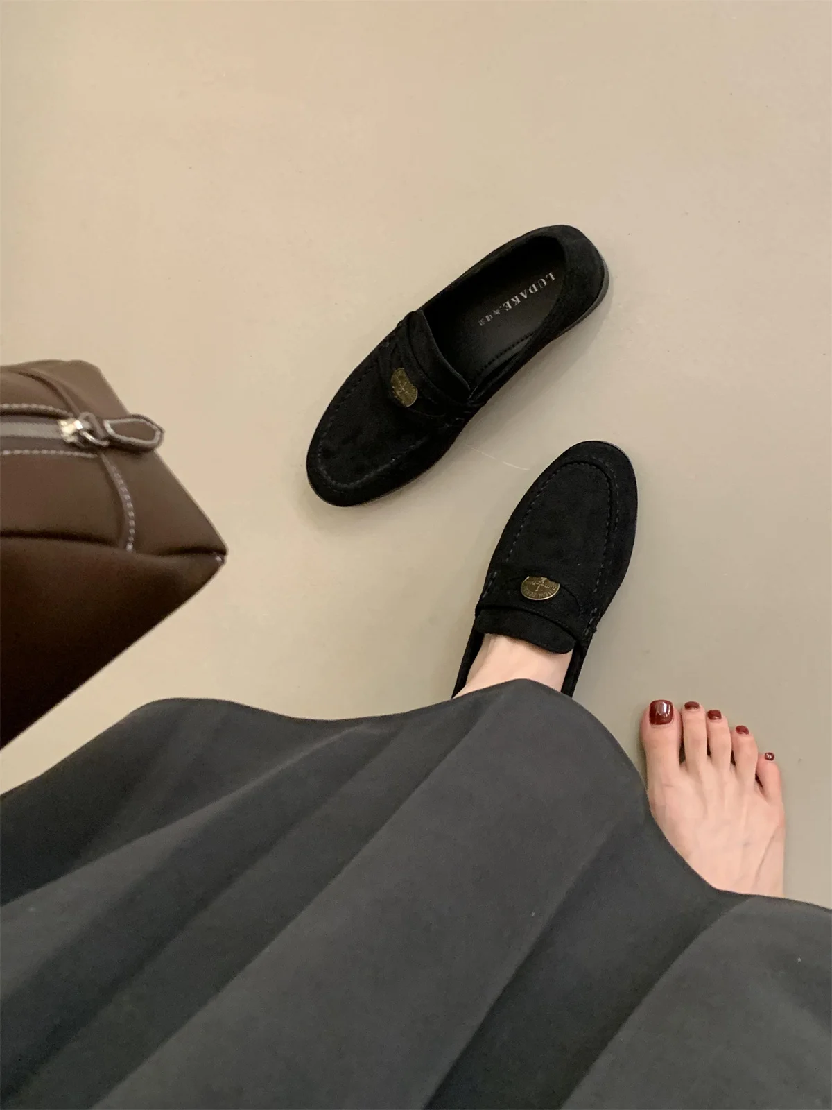 Flats Classic Ladies Slip-on Handmade Penny Loafers Autumn 2024 New Designer Mules Shoes Female Retro Moccasins Zapatos De Mujer
