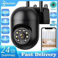 4MP Outdoors Wifi Camera PTZ IP 2K HD Security Camera Auto Detect Tracking Indoor Baby Night Color Camera Surveillance ICSee APP