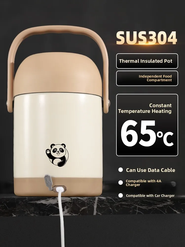 

Портативный термоизолированный ланч-бокс для офисных работников, поддержание температуры 24 часа, автомобильный, из нержавеющей стали и полипропилена