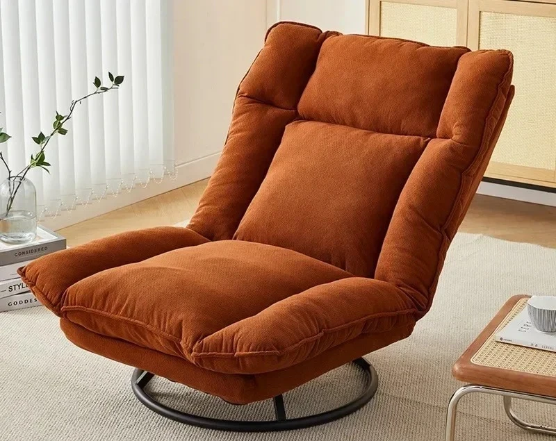 

New rotating sofa chair, living room balcony fabric lazy sofa, adjustable backrest rotating leisure chair swivel chair