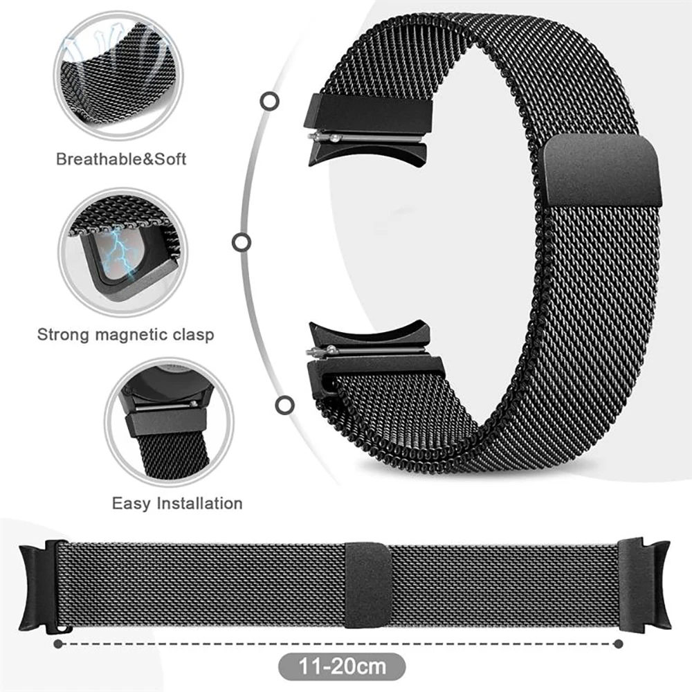 Strap For Samsung Galaxy Watch 5/4/4 Classic 44mm 40mm 46mm 42mm accessories No Gaps Metal Bracelet Galaxy Watch 5 pro 45mm Band