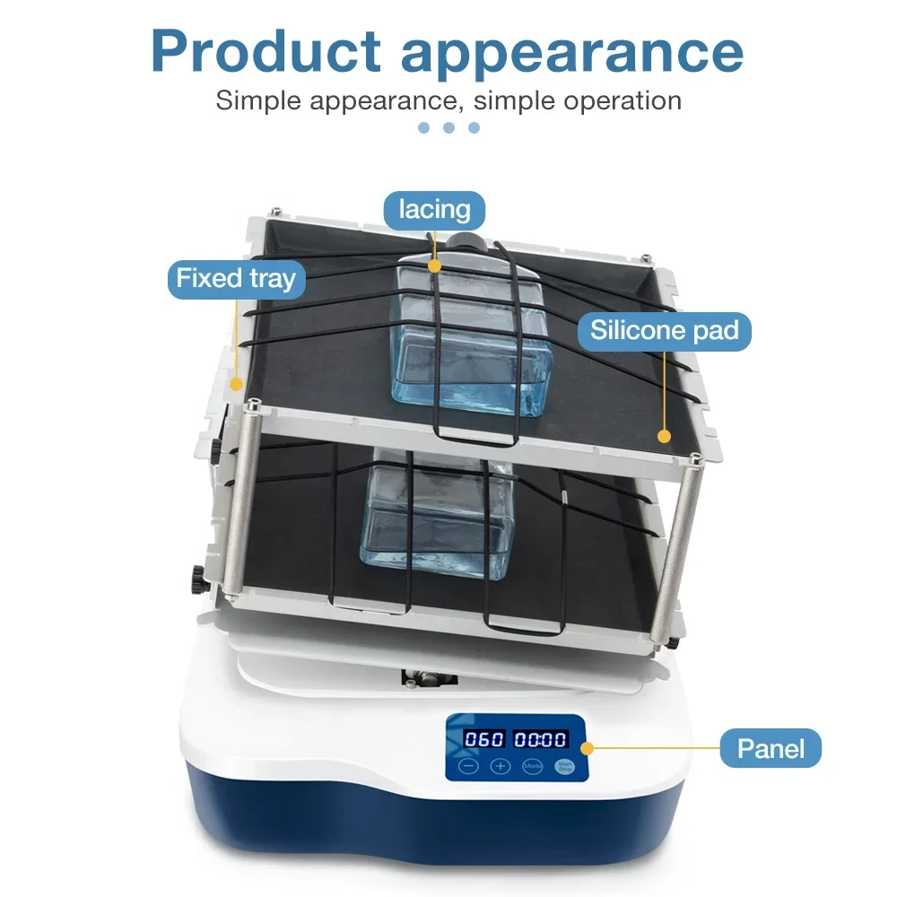 New Product LED Digital 2 Shelf Orbital Shaker 10-80rpm Brushless Motor Shaker for Laboratory