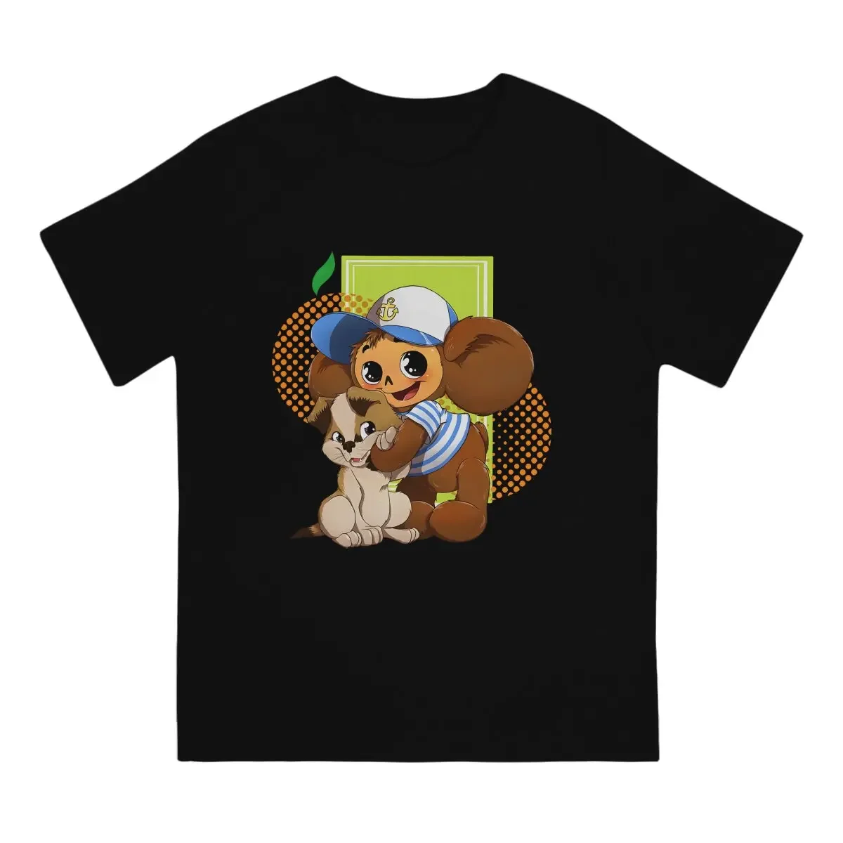 Cheburashka Dog Man's TShirt Cheburashka Crewneck Tops 100% Cotton T Shirt Humor High Quality Birthday Gifts