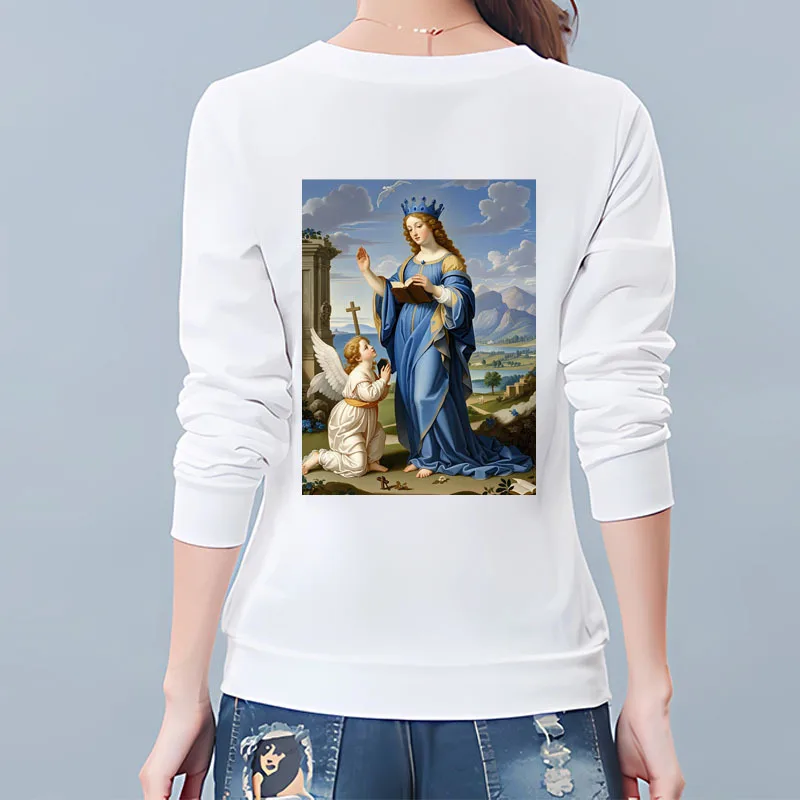 Christian Mary of Virgin Thermo Heat Transfer Sticker On Clothes Guadalupe Christian Washable Print-On T-Shirt Iron On Patches