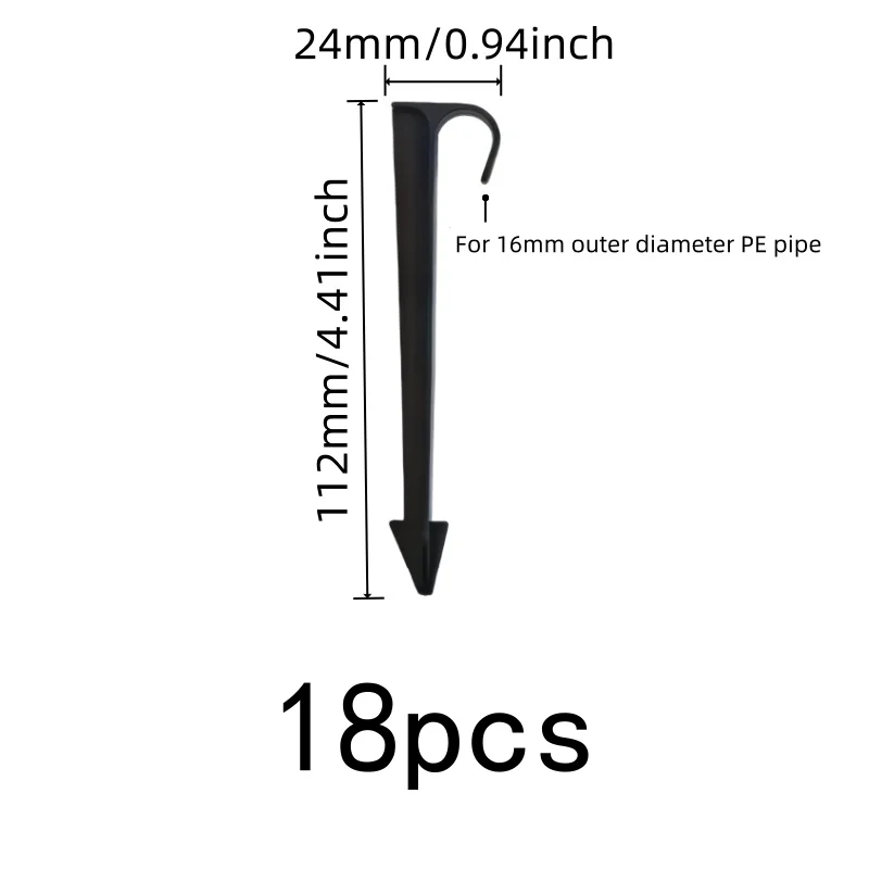 18pcs Durable Sturdy Water Pipe Fixing Stake For Garden/Courtyard/Lawn Irrigation Easy Install No Loose Practical Fix Hose