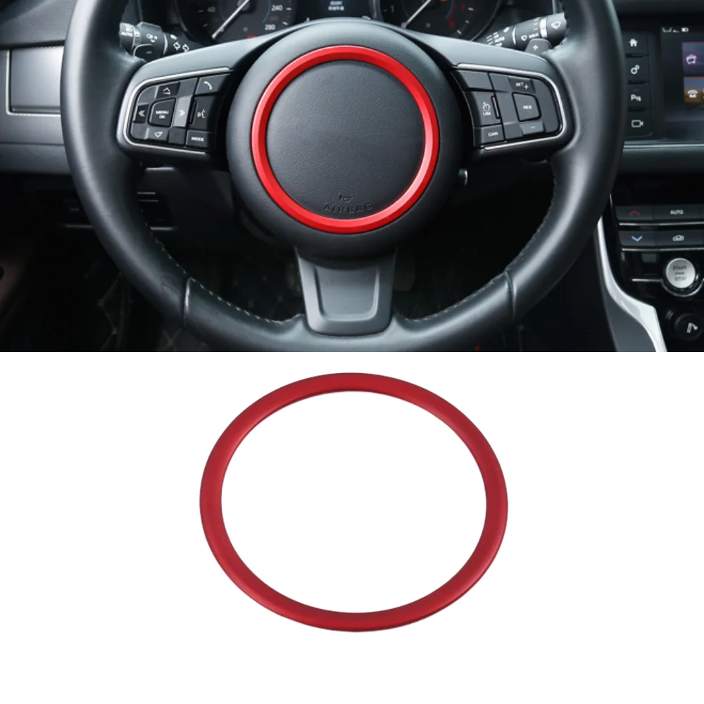 For Jaguar E-PACE 2017-2020 Accessories Car Steering Wheel Sticker Frame Decoration Cover Trim Interior Styling