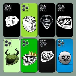 Troll Face Meme   Phone Case For iPhone 15,14,13,12,11,Plus,Pro Max,XS,X,XR,SE,Mini,8,7 Soft Silicone Black Cover