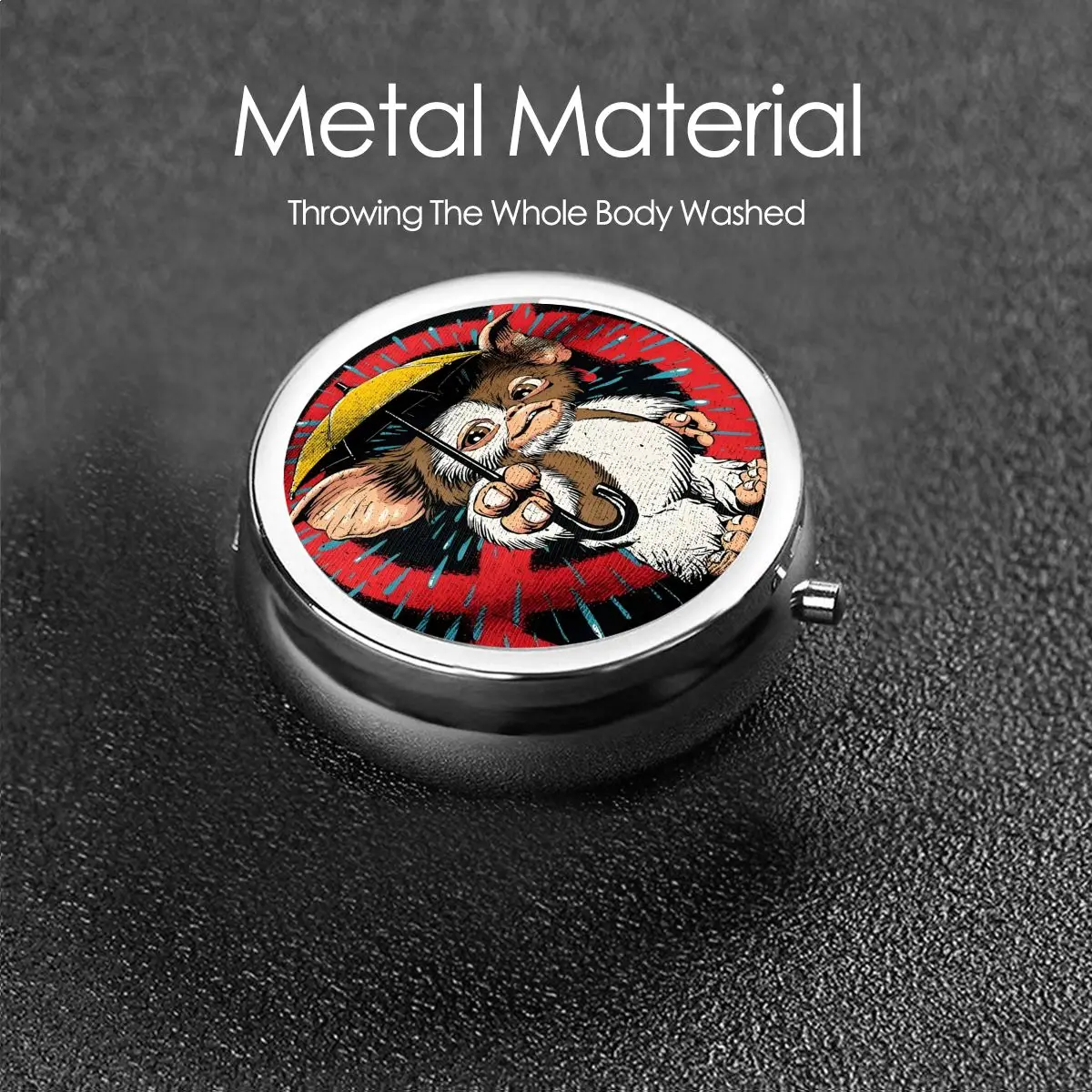 G-Gremlinses السفر حبوب مستديرة المنظم Mogwai الوحش الرعب الرجعية الخيال العلمي صندوق دواء حبة صندوق الخائن صندوق تخزين