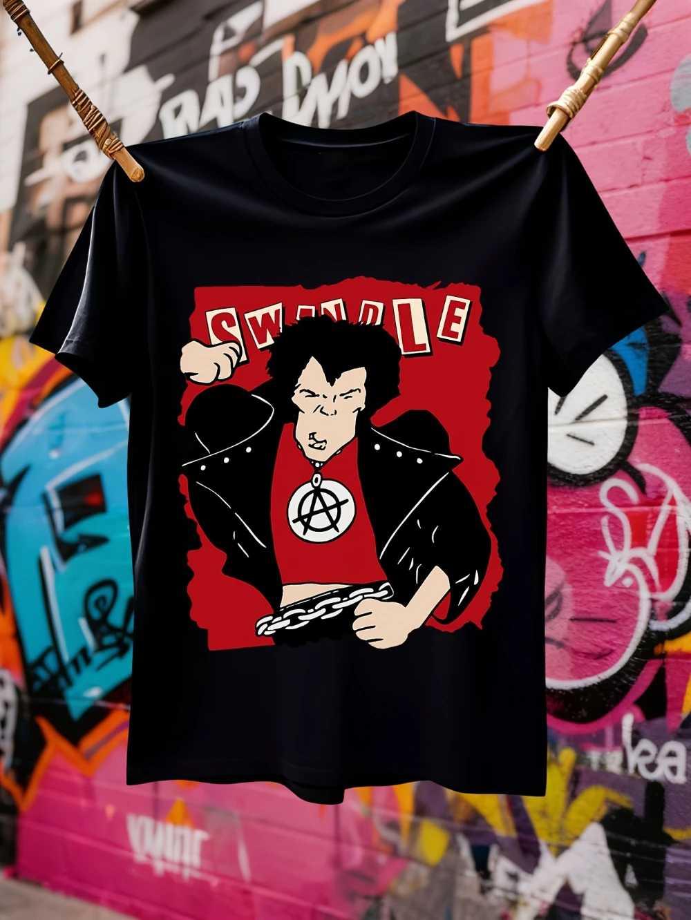Camiseta Vicious Punk Scam con diseño Sid, camiseta de manga corta con gráfico llamativo, adecuada para todas las estaciones, informal, deportiva, unisex